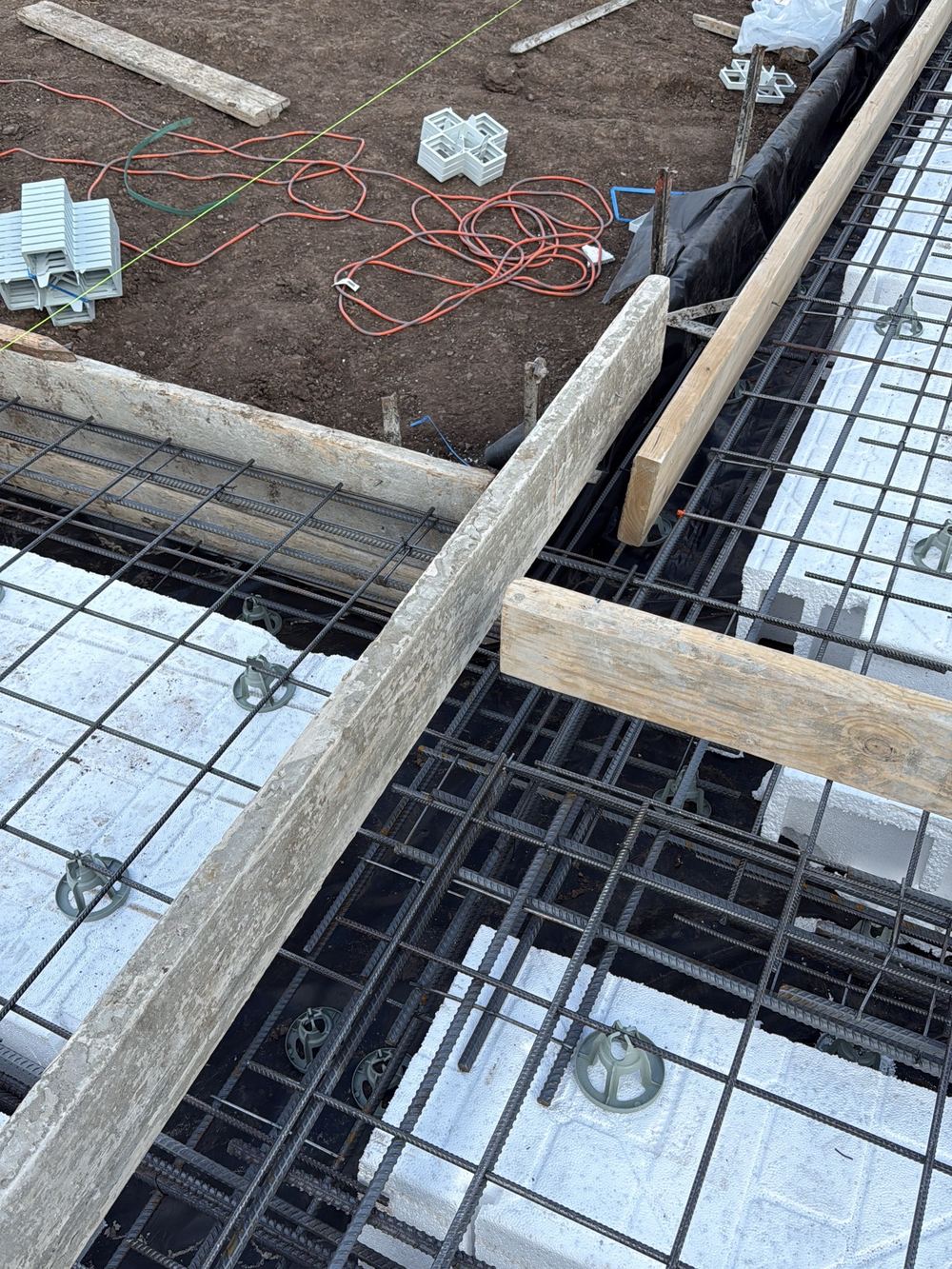 Gaps in the edge formwork that could let concrete escape during the pour, Clyde North